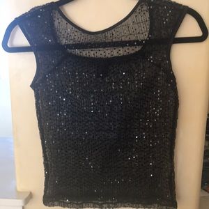 Black See through Top